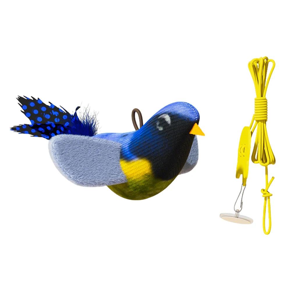 Blue Bird cat toy with accessory